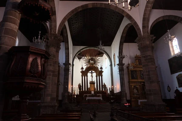 Garachico Tenerife Spain February 2022 General View Main Altar Pulpit — 스톡 사진