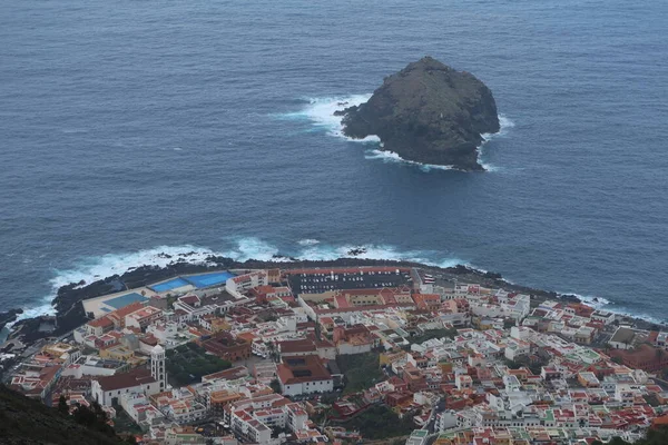 Garachico Tenerife Ilhas Canárias Espanha Fevereiro 2022 Vista Aérea Centro — Fotografia de Stock