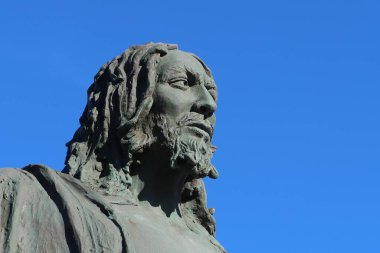 Candelaria, Tenerife, Kanarya Adaları, İspanya, 8 Mart 2022: Candelaria, İspanya 'da Guanche Kralı Acaymo' nun Yüzü (Jose Abad 1993))