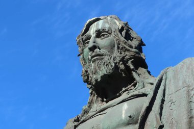 Candelaria, Tenerife, Kanarya Adaları, İspanya, 8 Mart 2022: Candelaria, İspanya 'da Guanche Kralı Beneharo' nun Yüzü (Jose Abad 1993))