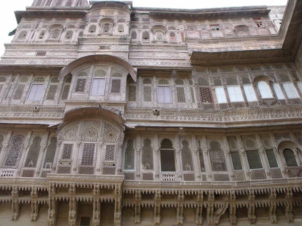 Jodhpur Rajasthan Indien August 2011 Eine Der Beeindruckenden Fassaden Des — Stockfoto