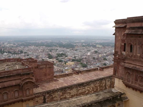 Jodhpur Rajasthan India Augusztus 2011 Kék Város Jodhpur India Mehrangarh — Stock Fotó