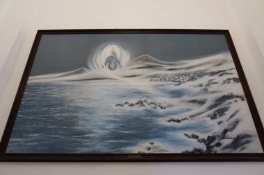 Candelaria, Tenerife, Kanarya Adaları, İspanya, 8 Mart 2022: Candelaria Bakiresi 'nin görüntüsü Tenerife' deki Candelaria Bazilikası 'nın Atlantik Okyanusu' nda ortaya çıktı. İspanya