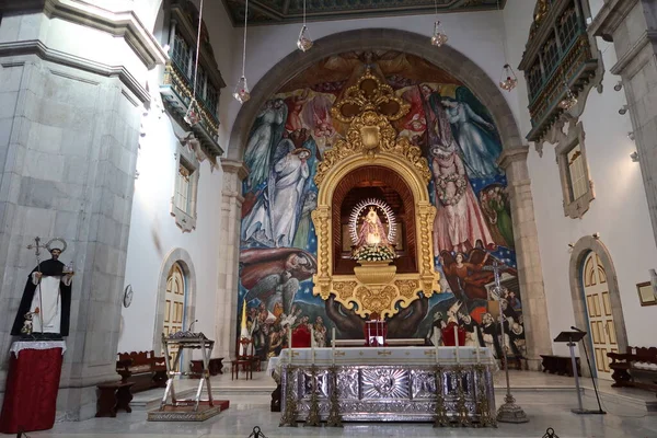 Candelaria Tenerife Ilhas Canárias Espanha Março 2022 Altar Mor Basílica — Fotografia de Stock