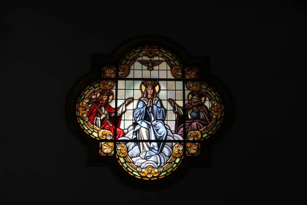 Candelaria Tenerife Canary Islands Spain March 2022 Stained Glass Window — Photo