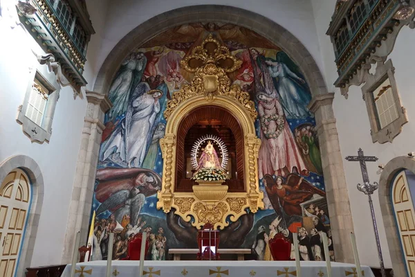 Candelaria Tenerife Ilhas Canárias Espanha Março 2022 Altar Mor Com — Fotografia de Stock