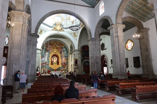 Candelaria Tenerife Canary Islands Spain March 2022 Faithful Main Hall — Foto de Stock