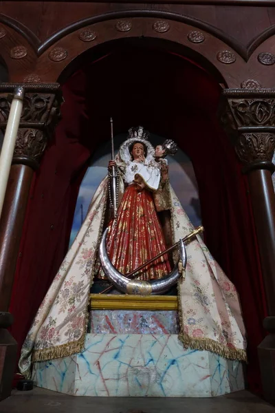 Guimar Teneryfa Wyspy Kanaryjskie Hiszpania Marca 2022 Rzeźba Najświętszej Marii — Zdjęcie stockowe
