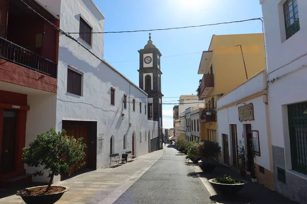 Guimar Tenerife Kanárské Ostrovy Španělsko Března 2022 Boční Ulice Zvonice — Stock fotografie