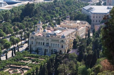 Malaga, İspanya, 8 Mayıs 2022: Malaga, İspanya 'nın tarihi binaları