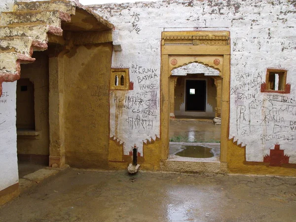 Kuldhara Jaisalmer Rajasthan India August 2011 Courtyard House Abandoned Village — Stock Photo, Image