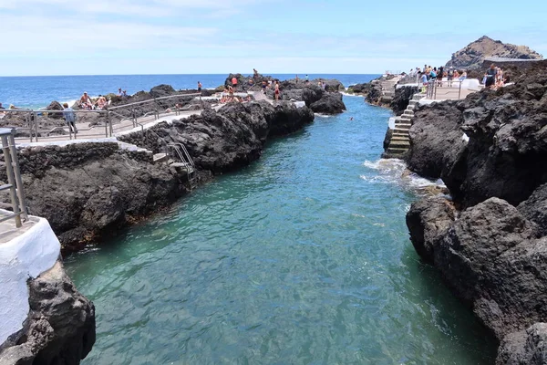 Garachico Tenerife Canary Islands Spain July 2022 One Many Natural — Stockfoto