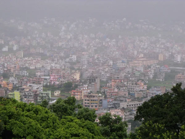 Kathmandu Nepal August 2011 City Buildings Swayambhunath Temple Monkey Temple — Stockfoto