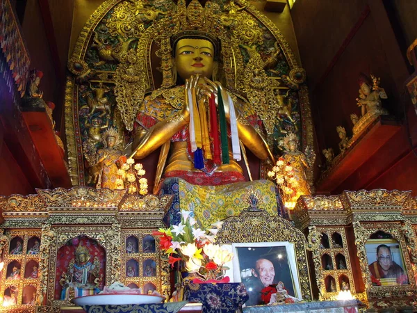 Kathmandu Nepal August 2011 Buddha Image Temple Boudhanath Stupa Kathmandu — Foto Stock