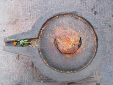 Durbar Square, Patan, Kathmandu, Nepal, August 20, 2011: Stone for rituals in Durbar Square, Patan, Kathmandu, Nepal