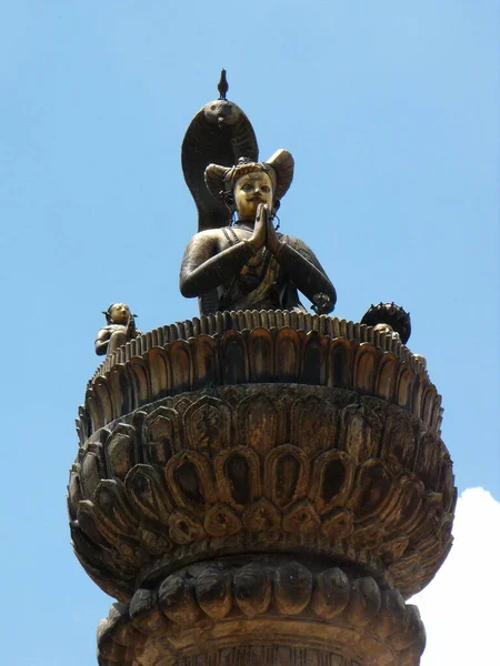 Durbar Square Patan Kathmandu Nepal Серпня 2011 Знаменитий Монумент Вершині — стокове фото