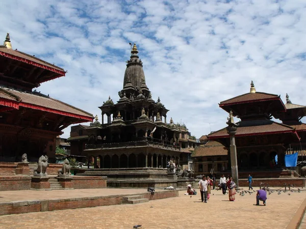 Durbar Square Patan Kathmandu Nepal August 2011 Grand Old Temples — Zdjęcie stockowe