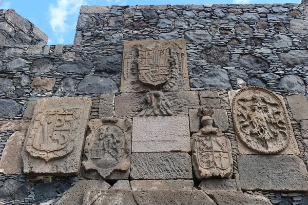 Garachico Tenerife Canarische Eilanden Spanje Maart 2022 Schilden Boven Toegangspoort — Stockfoto