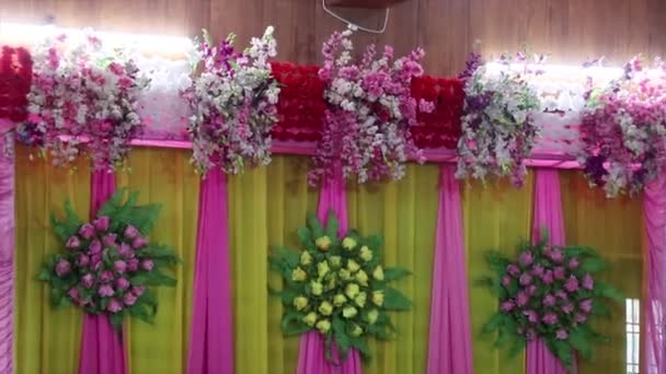 Decorated Stage Sofa Set Indian Wedding Function — Stok video