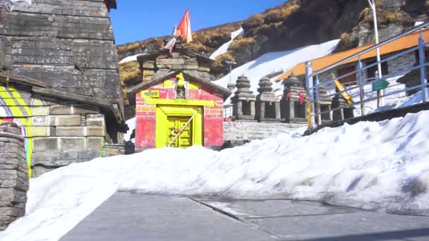 Temple Goddess Mahananda Parvati Located Tungnath Temple — Vídeo de stock
