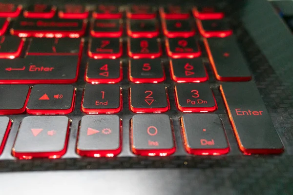 Keeping focus on the numeric keypad in all function keys in laptop keyboard