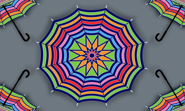 Illustration Vectorielle Fond Parapluie Avec Schéma Coloré Isolé Pour Tous — Image vectorielle