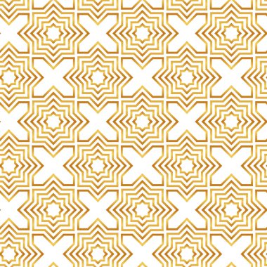 Altın rengi İslami altın desenlerin vektör çizimi