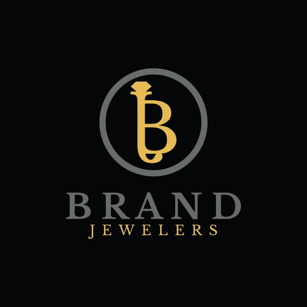 Вектор Алмазного Логотипа Буквы Идеально Подходит Любого Бизнеса Связанного Алмазами — стоковый вектор