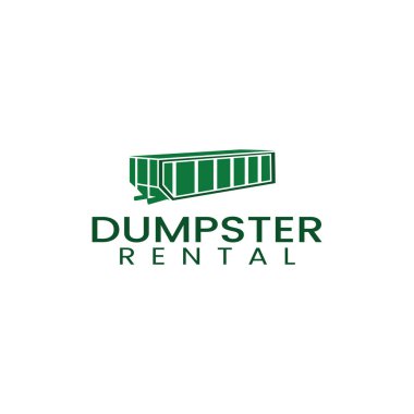 Dumpster logo vector, suitable for environmental, rental, or garbage related.