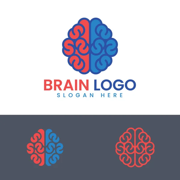 Brain Logo Vector Simple Modern Suitable Educational Health Medical Brain — Stockvektor