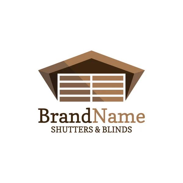Shutters Blinds Logo Template Vector Perfect Use Business Interior Industry — стоковый вектор