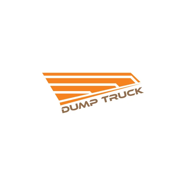 Μοναδικό Και Απλό Διάνυσμα Λογότυπο Φορτηγών Απορρίψεων Ιδανικό Για Μεταφορά — Διανυσματικό Αρχείο