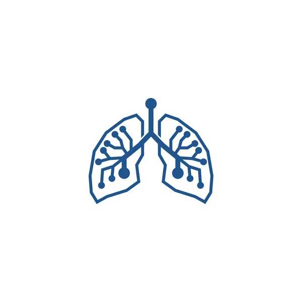 技术肺标识载体 非常适合用于健康 技术或与标识相关的用途 — 图库矢量图片