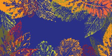 Metin için yeri olan sonbahar pankartı