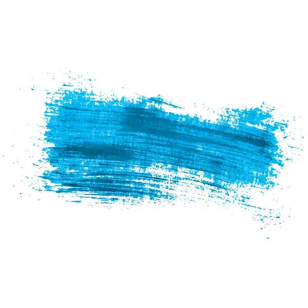 青い色の抽象的な質感のスポット 白い背景に孤立した筆致 筆や文字の背景や装飾的な要素として使うことができます ストック ベクトル図 Eps — ストックベクタ