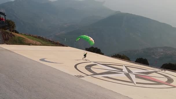 Parapente Paracaidismo Festival Paracaídas Tuvo Lugar Babadag Centro Parapente Fama — Vídeos de Stock