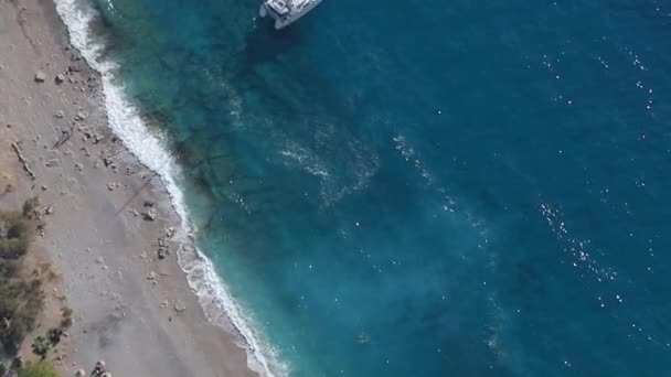 Incroyable Vue Aérienne Panoramique Depuis Drone Bateau Pirate Tourisme Allant — Video