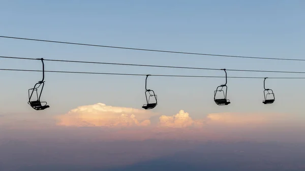 Teleféricos Para Llegar Acrópolis Pérgamo — Foto de Stock