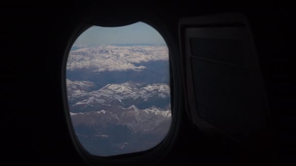 View Cordillera Los Andes Andes Mountains Airplane — Stockvideo