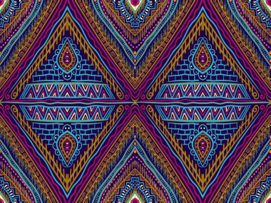 Geleneksel oryantal etnik geometrik şablon Arkaplan Tasarımı Duvar Kağıdı Giysileri Rap Vektör İllüstrasyon Nakış Biçimi