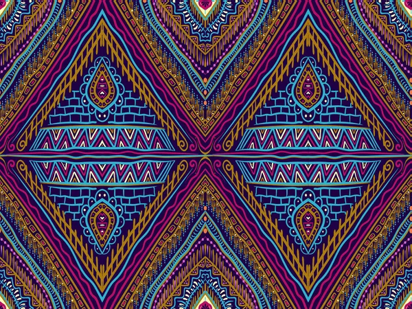 Traditionelle Orientalische Ethnische Geometrische Muster Hintergrund Design Teppich Tapete Kleidung — Stockvektor