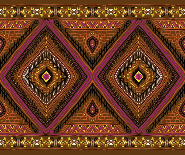 Traditional Oriental Ethnic Geometric Pattern Background Design Carpet Wallpaper Clothes — Vetor de Stock