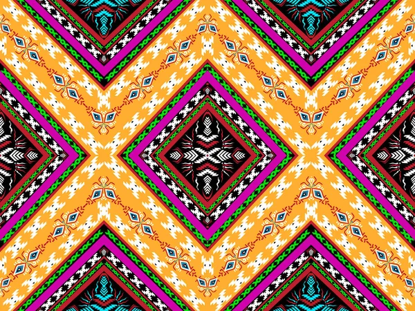 Oriental Ethnic Geometric Pattern Background Design Carpet Wallpaper Clothing Wrapping — Stok Vektör