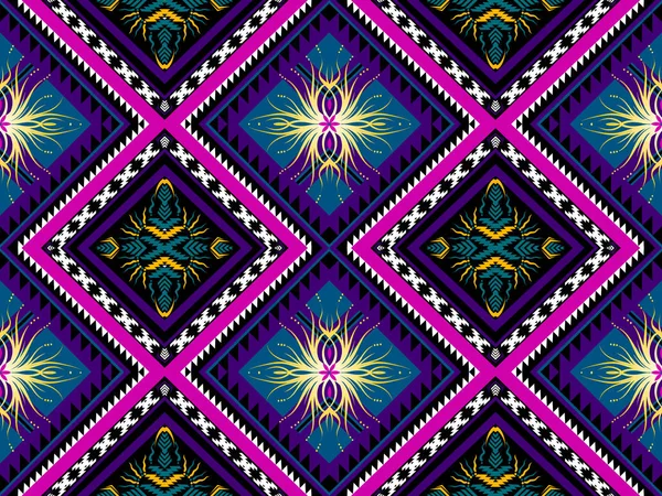 Oriental Ethnic Geometric Pattern Background Design Carpet Wallpaper Clothing Wrapping — Stockvector