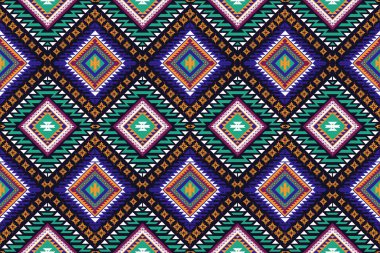 Arka planlar için geleneksel etnik geometrik model arkaplan tasarımı. Duvar kağıdı giysileri. Kumaşsız kumaş, nakışsız biçim vektör çizimi.