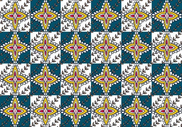 Traditional Oriental Ethnic Geometric Pattern Pattern Design Background Wallpaper Garment — 图库矢量图片