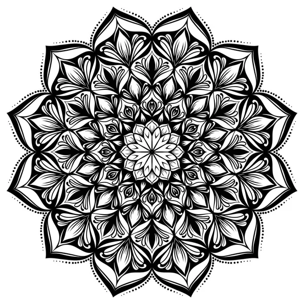 Coloring Book Patterns Mandala Style Henna Mehndi Tattoos Decorative Ornaments — Stock Vector