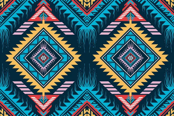 Traditional Ethnic Geometric Pattern Background Design Backgrounds Carpet Wallpaper Clothes — Stock vektor