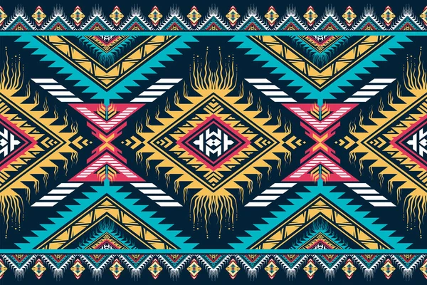 Traditional Ethnic Geometric Pattern Background Design Backgrounds Carpet Wallpaper Clothes — Vetor de Stock