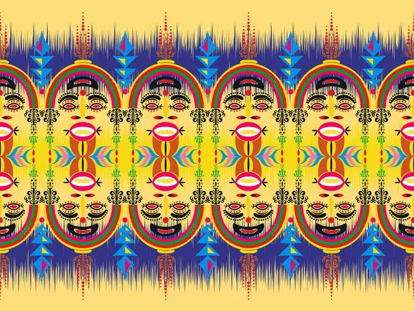 Traditional Ethnic Geometric Pattern Background Design Backgrounds Carpet Wallpaper Clothes — Vector de stock